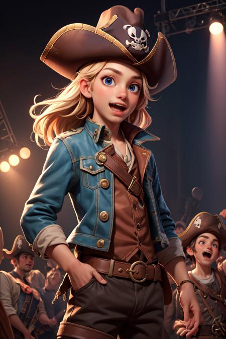 381614-1633649802-Cowboy Shot,((glossy eyes)),(masterpiece, best quality_1.4), 1boy,pirate hat,singing, stage, spotlight, happy,fantasy, _lora_mor.png